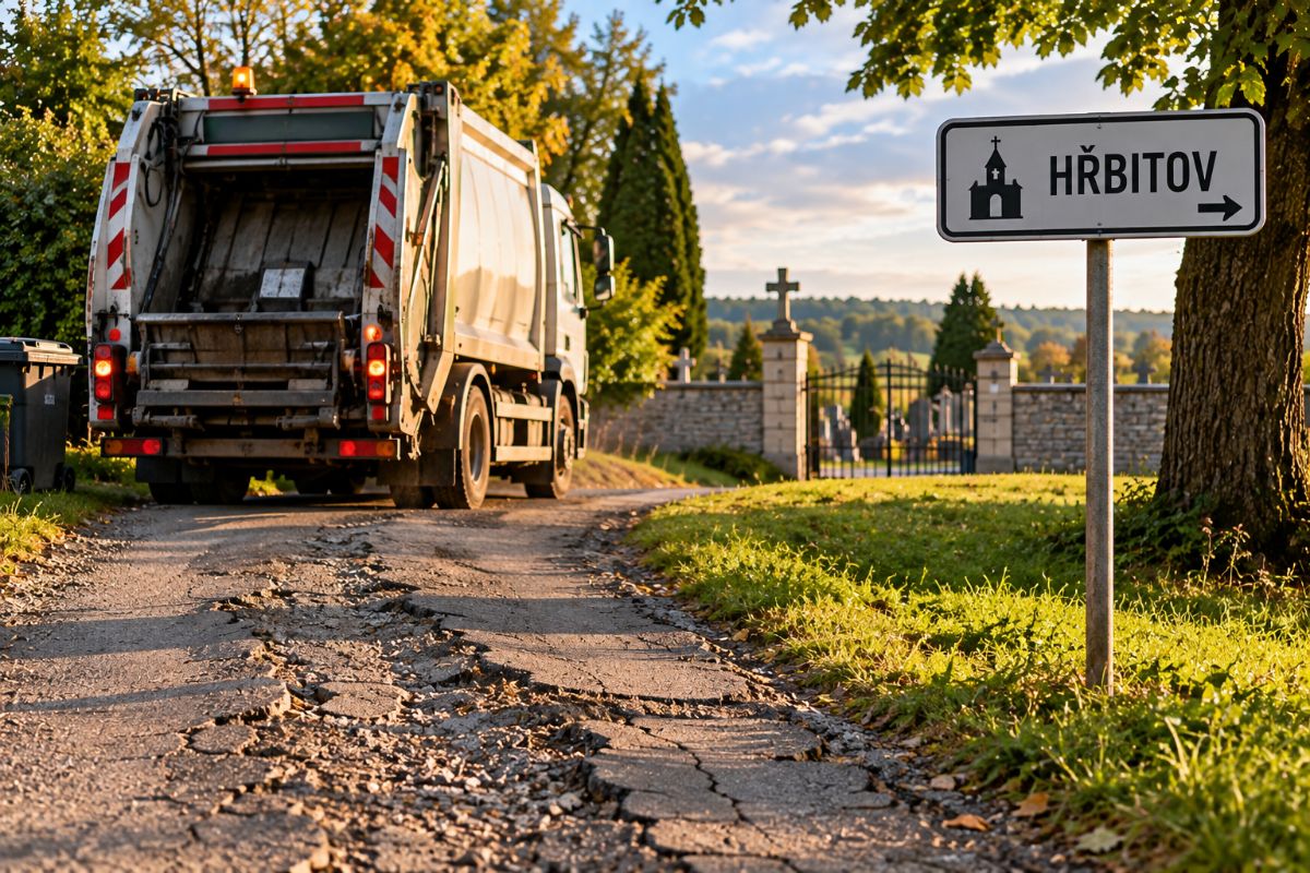 Oprava cesty ke hřbitovu